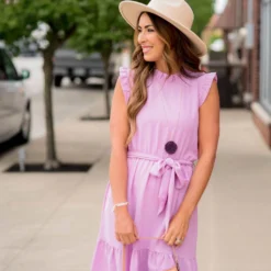 Ruffle Trim Tie Tank Dress -Women's Clothing Store BB 8096 a195e0ee f5a3 4288 bc4d 938c42d190a0 239310