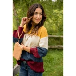 Color Blocked Sweater 19 Color Blocked Sweater -Women's Clothing Store BB 8127