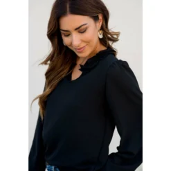 Long Sleeve Ruffle Neck Dressy Blouse 36 Long Sleeve Ruffle Neck Dressy Blouse -Women's Clothing Store BB 8137 13fcd2b9 d9ee 4d4f 9a30 bc13ce1c3b87