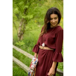 Peplum Sleeve Dress -Women's Clothing Store BB 8162