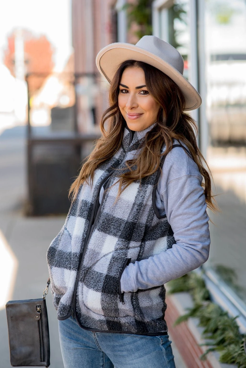 Buffalo Plaid Sherpa Vest 3 Buffalo Plaid Sherpa Vest - Image 3