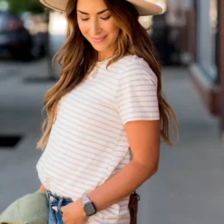 Asymmetrical Striped Tee -Women's Clothing Store BB 8202 3f3d4f8f 607c 4d83 a096 a8c27cc39a11 568678