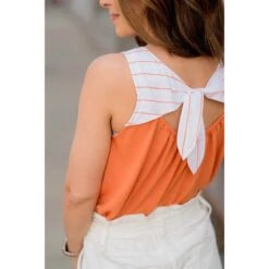 Thin Stripe Knot Back Tank 34 Thin Stripe Knot Back Tank -Women's Clothing Store BB 8215 321411ac 9049 4b6a 94b2 62e07b52b016