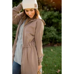 Cinched Zipper Jacket -Women's Clothing Store BB 8238 6f70c6e3 3f1c 4b11 93fa 13525e0622dc