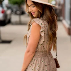 Blossoms Flutter Sleeve Dress -Women's Clothing Store BB 8254 519484c5 c4a5 43dc b90a f663136a963e 328127