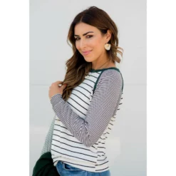 Multi Striped Solid Neck Long Sleeve Tee 33 Multi Striped Solid Neck Long Sleeve Tee -Women's Clothing Store BB 8254 6c040fda dfc6 4e79 b3e6 c0cc2e4cb884