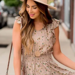 Blossoms Flutter Sleeve Dress -Women's Clothing Store BB 8256 8108f0a8 f547 4ab6 a65b 3ccb0a3a5768 389851