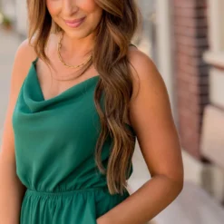 Draped Collar Thin Strapped Maxi Dress -Women's Clothing Store BB 8294 Copy 940655