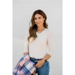 3/4 Sleeve Textured Pocket Tee 32 3/4 Sleeve Textured Pocket Tee -Women's Clothing Store BB 8325 65069148 62ce 4c9b 9e8f 2cf3ab55ee68