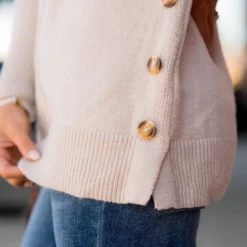 Four Side Button Mid Seam Sweater -Women's Clothing Store BB 8336 11a2bf68 8aeb 4fd7 83a8 b772c358323c 669866