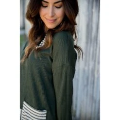 Texture Stripe Trimmed Blouse -Women's Clothing Store BB 8342 1d66c00d ef24 4c60 a813 971d97f14e4f