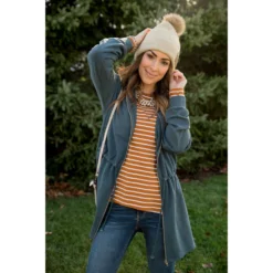 Cinched Zipper Jacket -Women's Clothing Store BB 8349 31ae1ade fe2a 421f 906b 2d4a1ecbe395