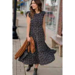 Spectacular Speckled Tiered Midi -Women's Clothing Store BB 8363 34d6c4bc 1d6b 4710 9a8c 215b910fb065