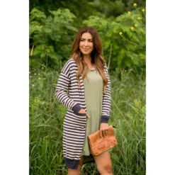Striped So Soft Tunic Cardigan -Women's Clothing Store BB 8367 59dc34d4 76d1 4a58 bc15 421a668b997a