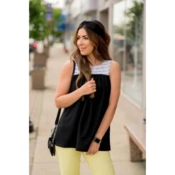 Thin Stripe Knot Back Tank 22 Thin Stripe Knot Back Tank -Women's Clothing Store BB 8378 a838fe28 317d 444d 8bc8 c763a44f9add