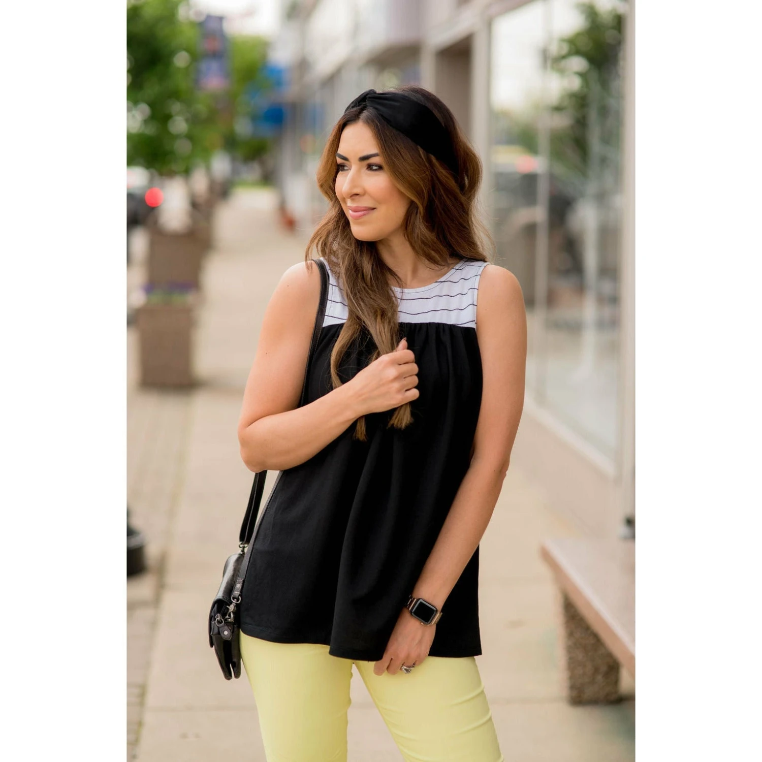 Thin Stripe Knot Back Tank 3 Thin Stripe Knot Back Tank - Image 3