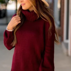 Side Slit Knit Cowl Neck Sweater -Women's Clothing Store BB 8382 7fee1659 79cb 4311 bfdd 8b2f4db3ccd9 202362