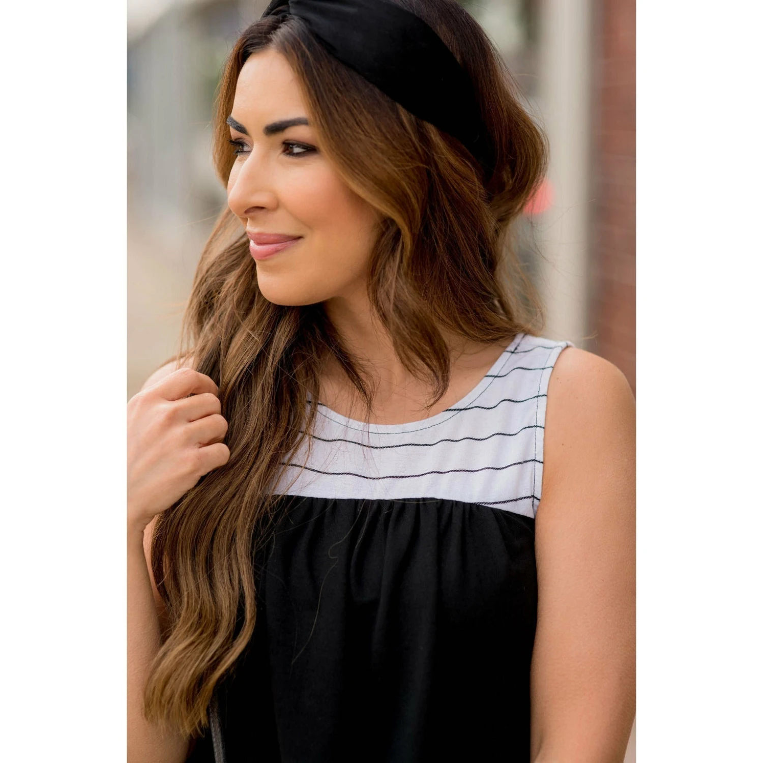 Thin Stripe Knot Back Tank 12 Thin Stripe Knot Back Tank - Image 12