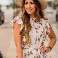 Timeless Floral Ruffle Tie Dress -Women's Clothing Store BB 8392 f1a00620 14cd 4777 be22 b2ec8e80bfee 451926