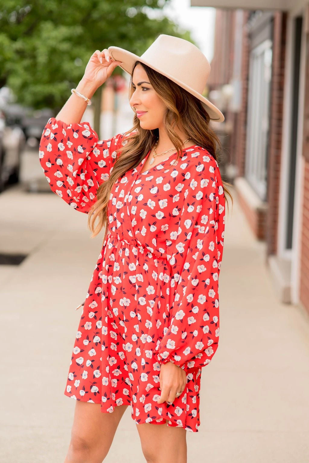 Floating Floral Wrap Top Dress 4 Floating Floral Wrap Top Dress - Image 4