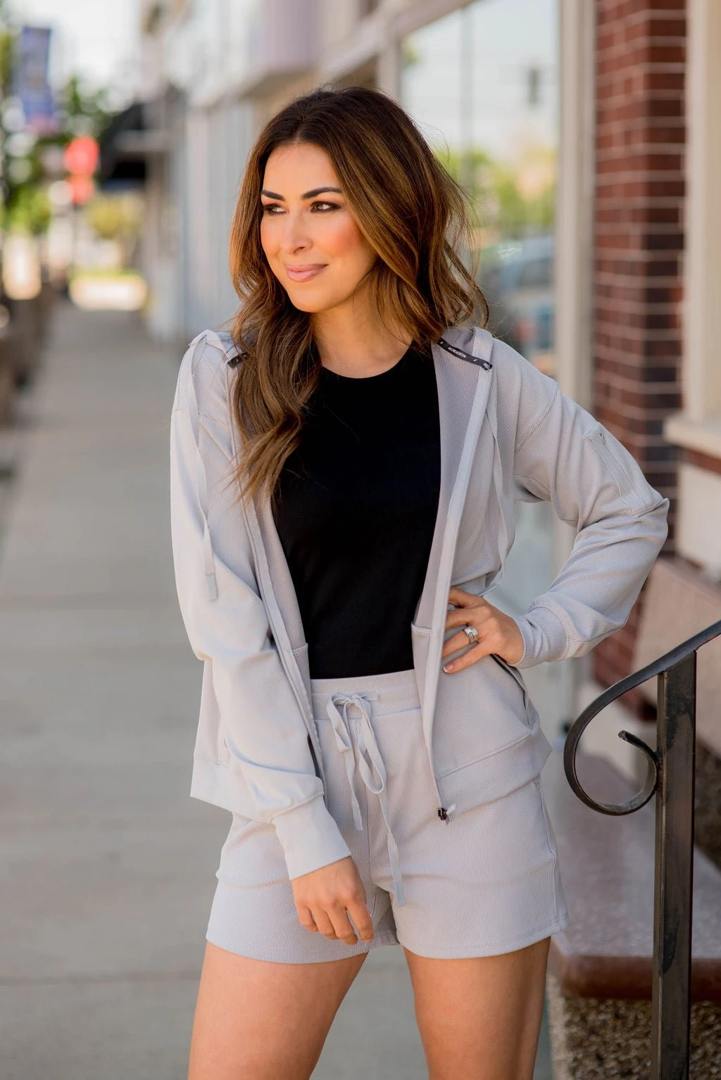 Subtle Ribbed Drawstring Shorts 2 Subtle Ribbed Drawstring Shorts - Image 2