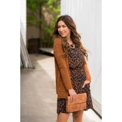 Leopard Long Sleeve Pocket Dress -Women's Clothing Store BB 8409 bce01285 f7c3 4752 b970 25d1d6a778f4