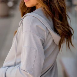 Subtle Ribbed Zip Up Jacket -Women's Clothing Store BB 8412 f6c67334 f421 4ab1 9254 9abef1cbb2e7 289127