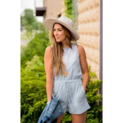 Chevron Thin Striped Romper -Women's Clothing Store BB 8418 747772a9 e344 42a3 8752 867a857cad4f