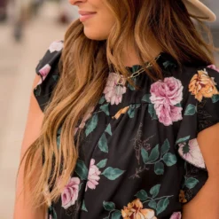 Timeless Floral Ruffle Tie Dress -Women's Clothing Store BB 8425 8fc61d69 dc3b 4e67 ab7a e1ff4abdb961 720860