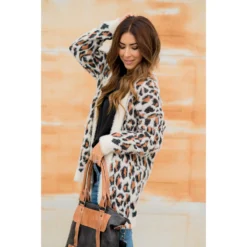 So Soft Solid Trimmed Leopard Cardigan -Women's Clothing Store BB 8434 1afef7c4 8b34 4b56 9566 56879041dbf3