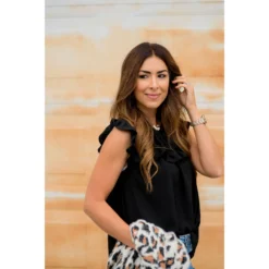 Dressy Bibbed Ruffle Sleeve Blouse -Women's Clothing Store BB 8437 bee1b102 d163 4823 8206 595a24a35a99