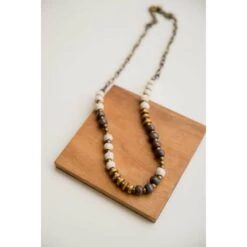 Bel Koz Mixed Ivory Single Clay Necklace