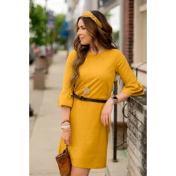 Flutter Sleeve Dress -Women's Clothing Store BB 8454