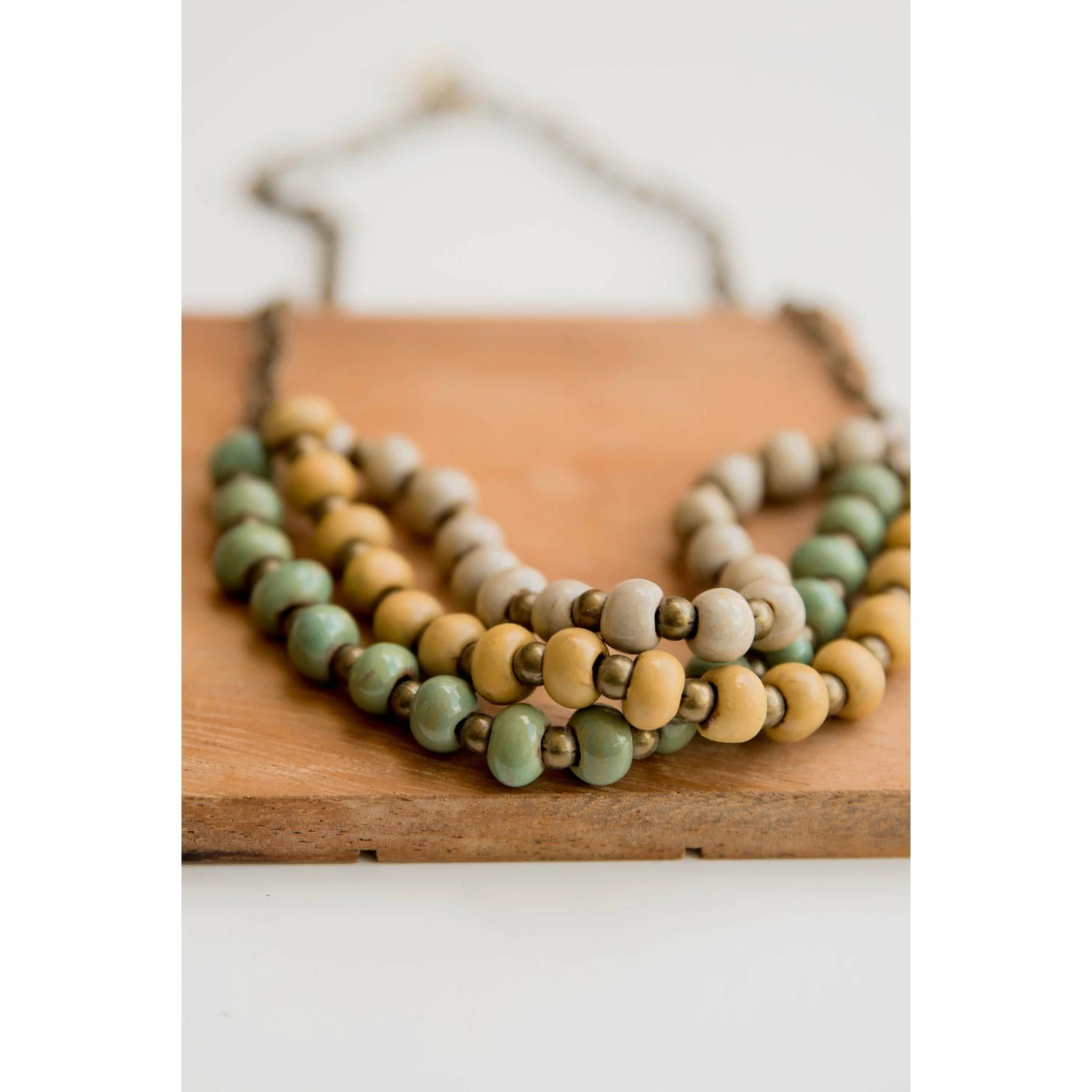 Bel Koz Mixed Triple Twist Clay Necklace 8 Bel Koz Mixed Triple Twist Clay Necklace - Image 8