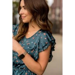 Date Night Paint Splotched Flutter Dress -Women's Clothing Store BB 8494