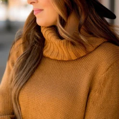 Side Slit Knit Cowl Neck Sweater -Women's Clothing Store BB 8512 23978983 c11d 40d6 ac2d a958b56c42f9 542809