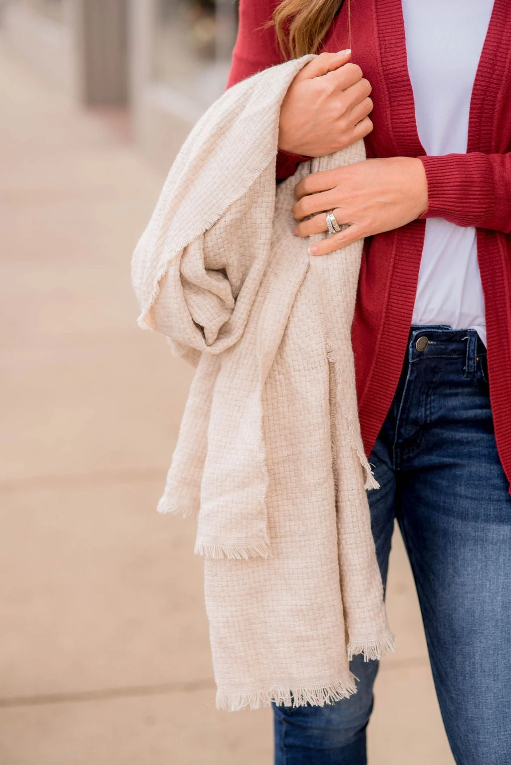 Frayed Bottom Scarf 3 Frayed Bottom Scarf - Image 3