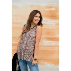 Leopard Printed Solid Back Tank -Women's Clothing Store BB 8559 5a0f1c7b a795 42d0 94b5 78879acc1615