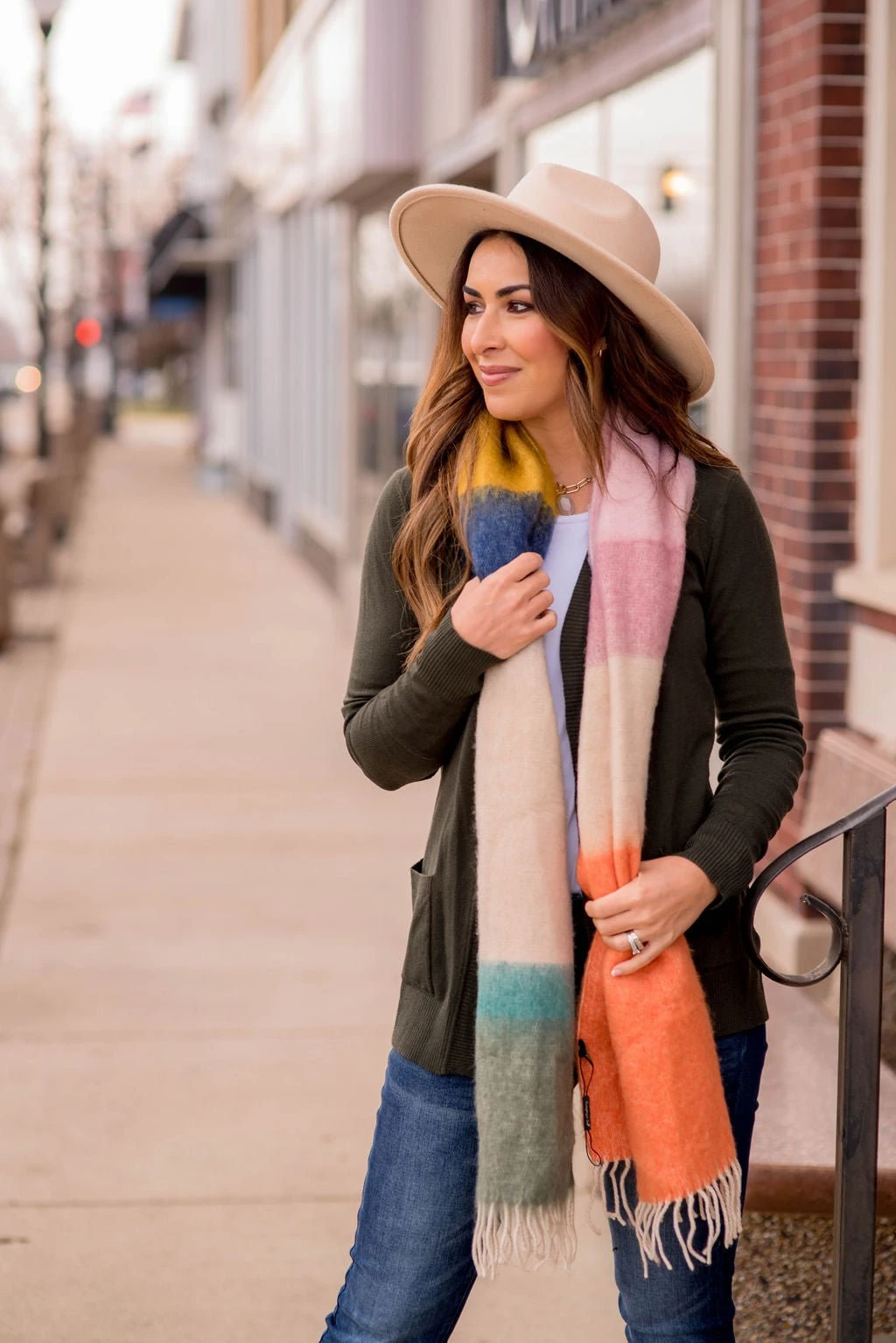 Vibrant Block Dipped Scarf 1 Vibrant Block Dipped Scarf