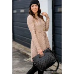 Metallic Dot Dress -Women's Clothing Store BB 8598 76439a17 4f12 4936 87fb ee19d5a1a099