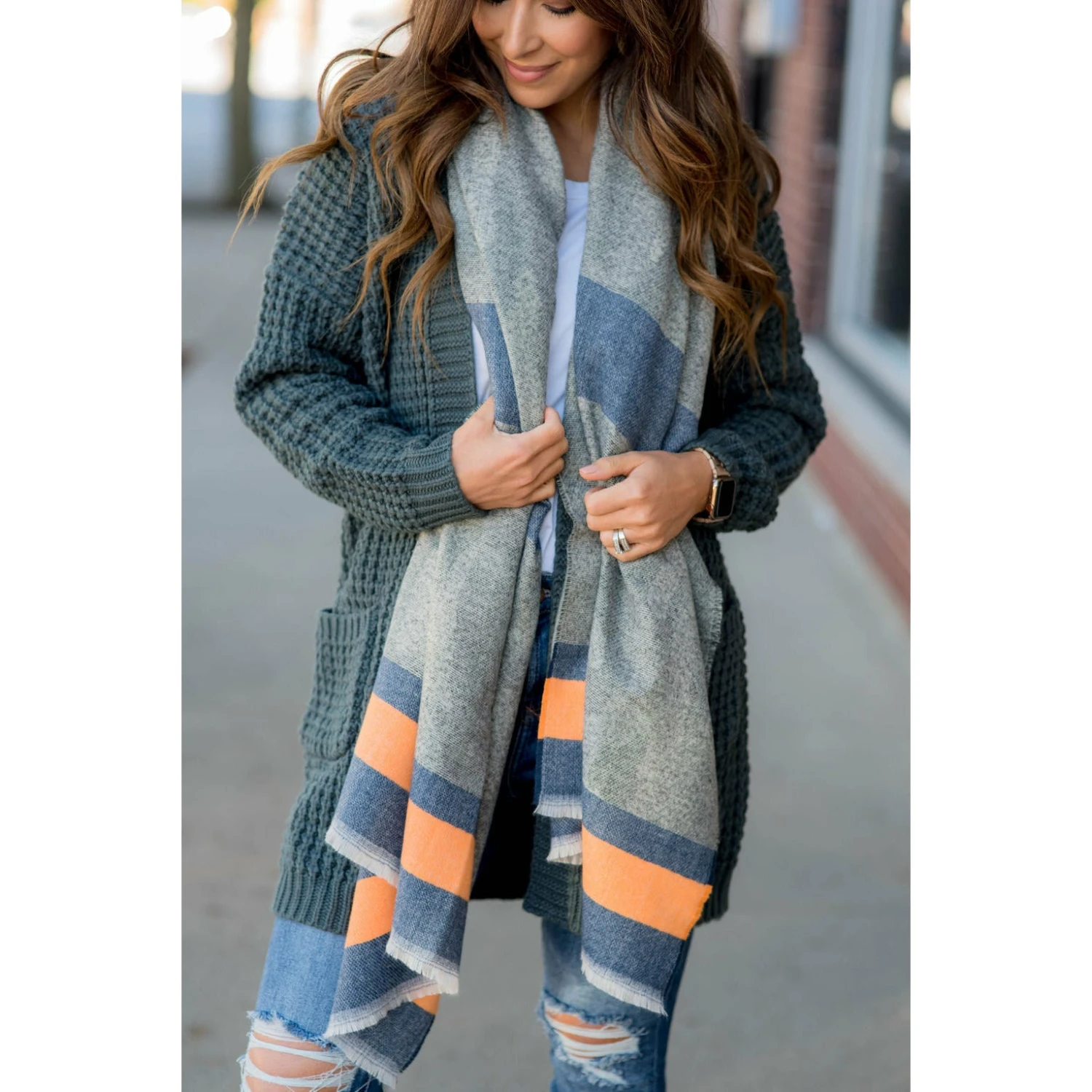 Snazzy Blocked Camo Blanket Scarf 2 Snazzy Blocked Camo Blanket Scarf - Image 2