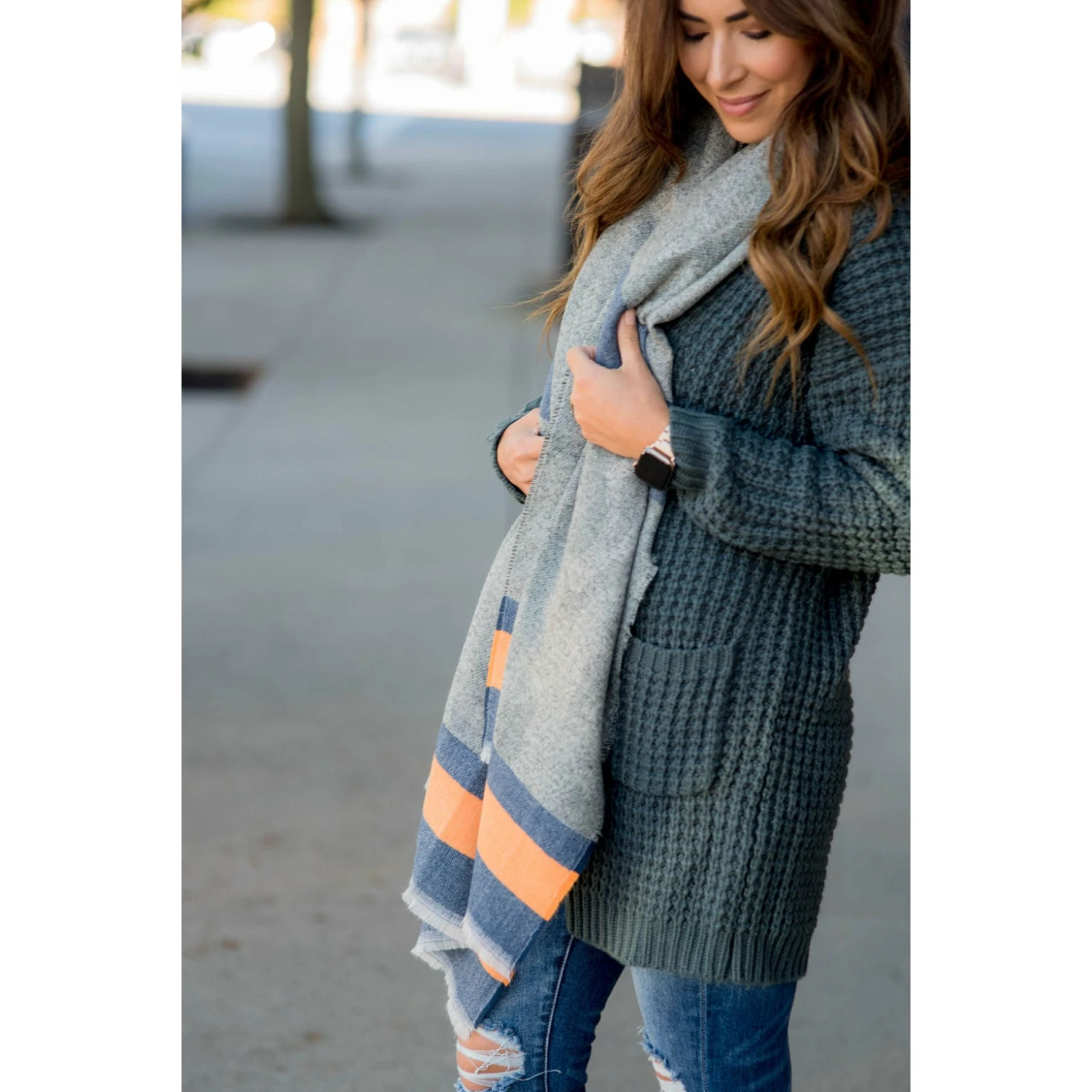 Snazzy Blocked Camo Blanket Scarf 4 Snazzy Blocked Camo Blanket Scarf - Image 4