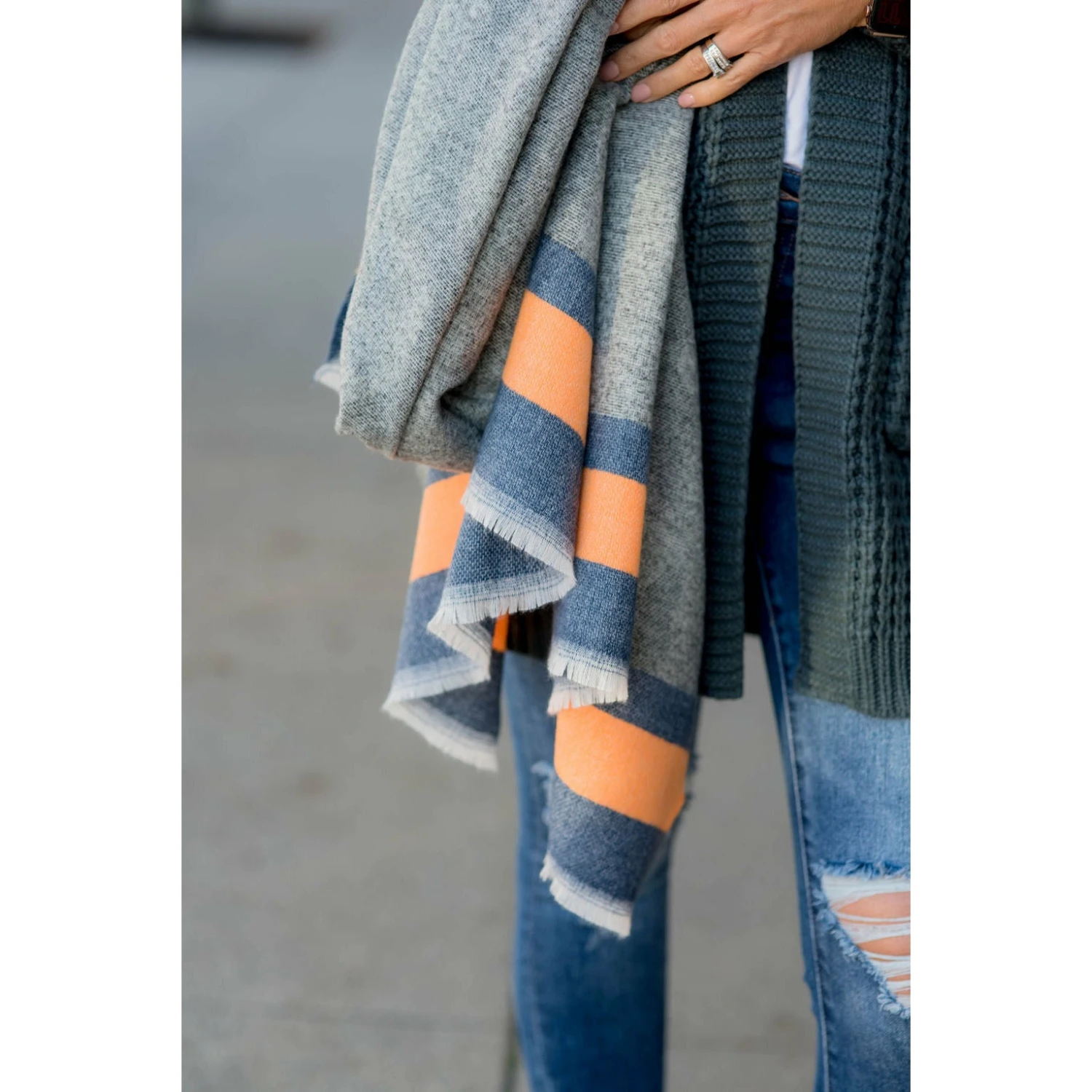 Snazzy Blocked Camo Blanket Scarf 6 Snazzy Blocked Camo Blanket Scarf - Image 6