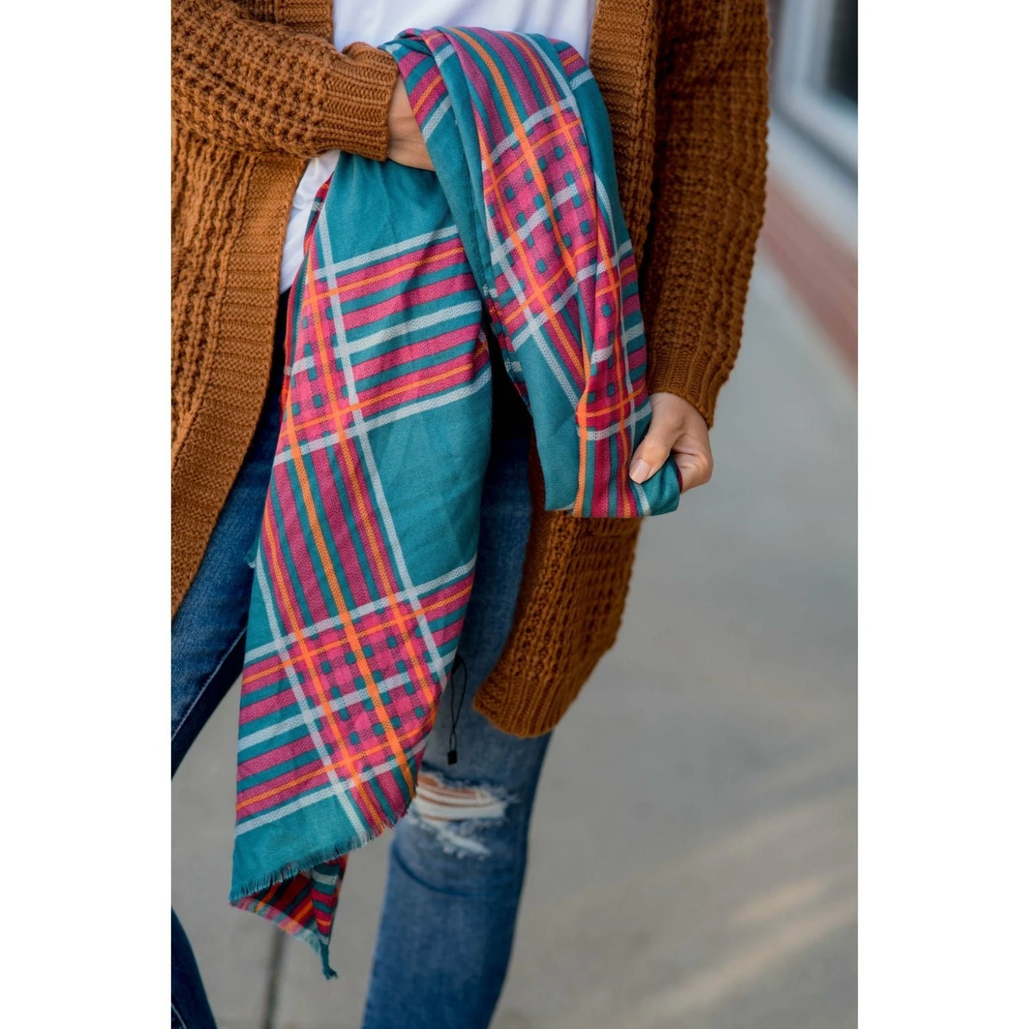 Delicately Lined Rich Basic Scarf 10 Delicately Lined Rich Basic Scarf - Image 10