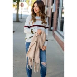 Cute & Cozy Twisted Fringe Scarf -Women's Clothing Store BB 8657 00a5774a 3f2e 4227 af59 31e676b4a376