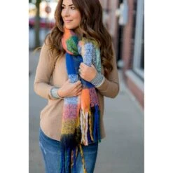 Fuzzy Wonders Multi Colored Scarf -Women's Clothing Store BB 8670 4faf80b5 8e6c 49f1 8063 ffe984c8d41d