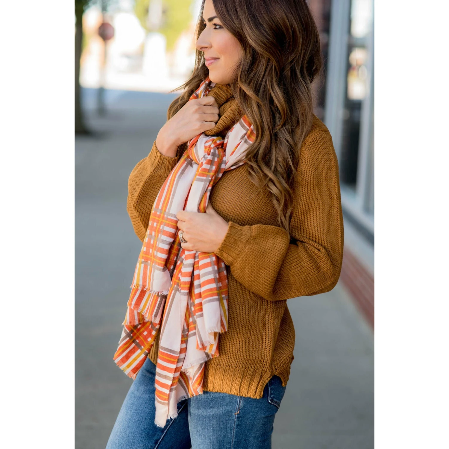 Delicately Lined Rich Basic Scarf 11 Delicately Lined Rich Basic Scarf - Image 11