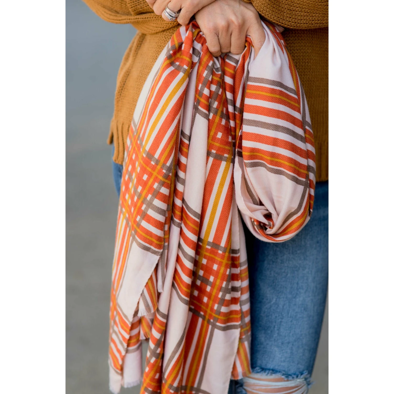 Delicately Lined Rich Basic Scarf 15 Delicately Lined Rich Basic Scarf - Image 15