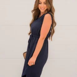 Simple Tie Strap Midi Dress -Women's Clothing Store BB 8709 721cfd8e faa9 47ab 99b5 56e58f63c961 486707