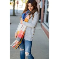 Fuzzy Wonders Multi Colored Scarf -Women's Clothing Store BB 8712 fab3b3b3 2e61 4109 87b8 6f087d13d92f